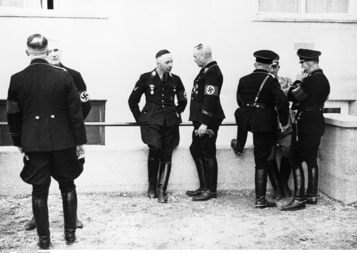Heinrich Himmler during an Inspection of the Dachau Concentration Camp ...